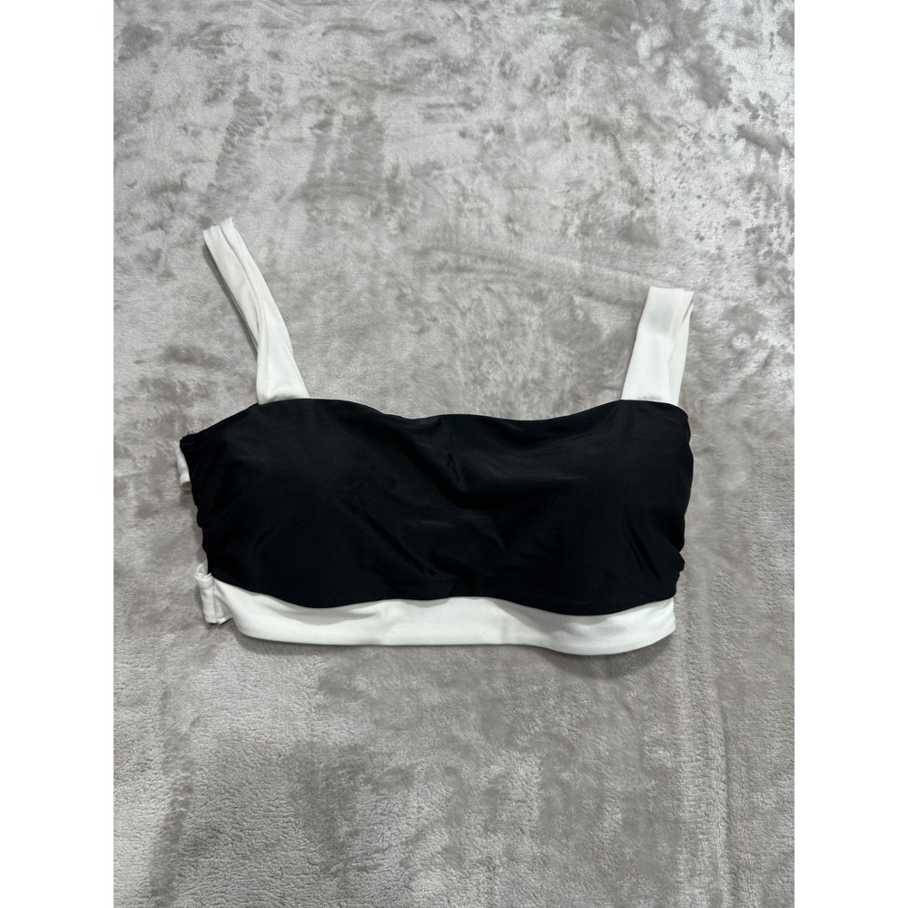 Express‎ Bathing Suit Top Womens Size Large Black White Trim New With Tags
